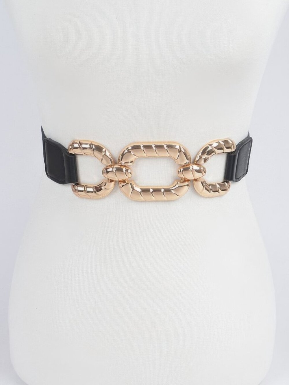 Trendy Metal Buckle Elastic Belt